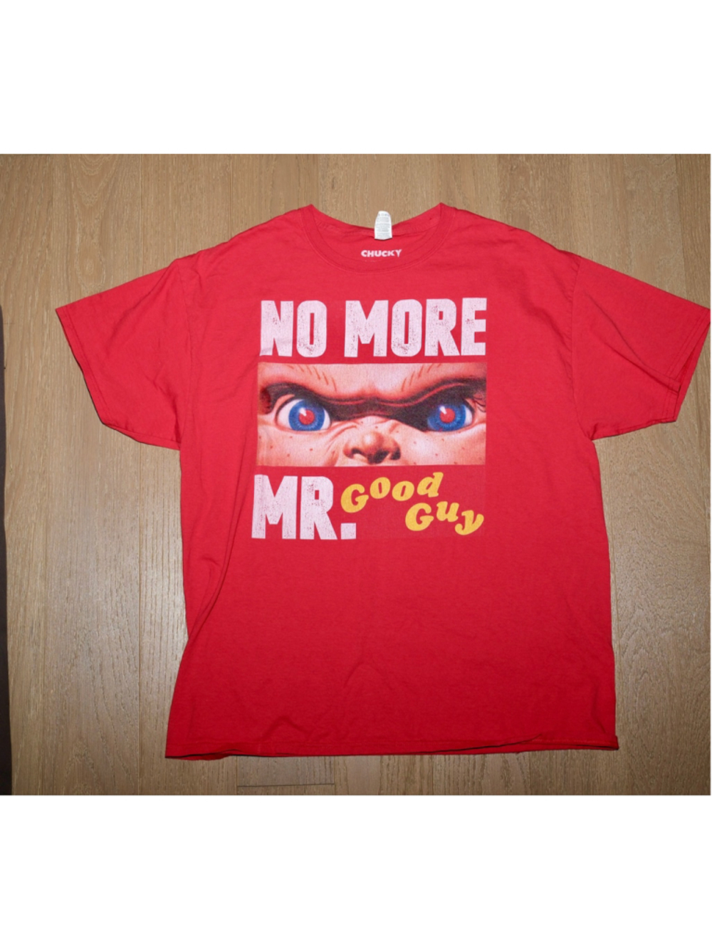 Chucky “No More Mr. Good Guy” T-Shirt – Red – Size XL